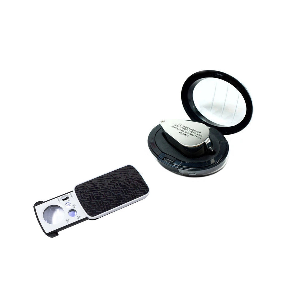 2 PACKS - 40X & 30X 60X 90X Craft Jewelry Watch Loupe Magnifier Microscope