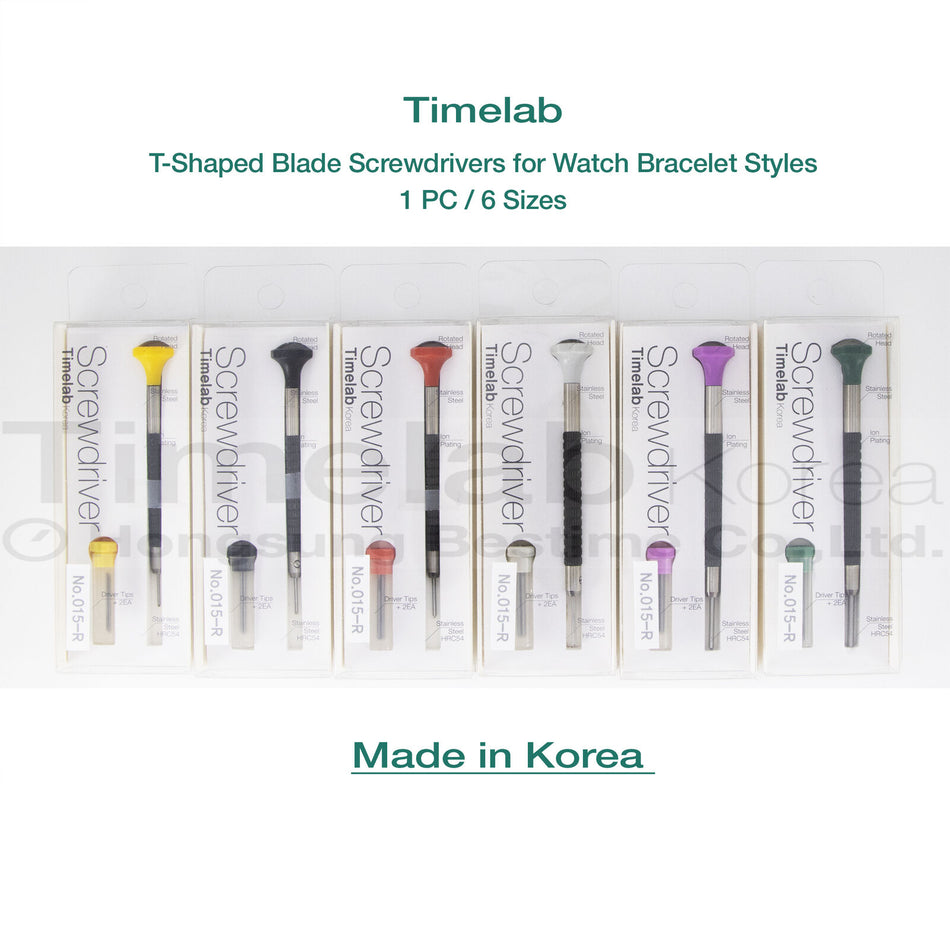 TIMELAB Watch Jewelry Bracelet T-SHAPED Blade 1 Screwdriver & 2 Blades 6 Sizes