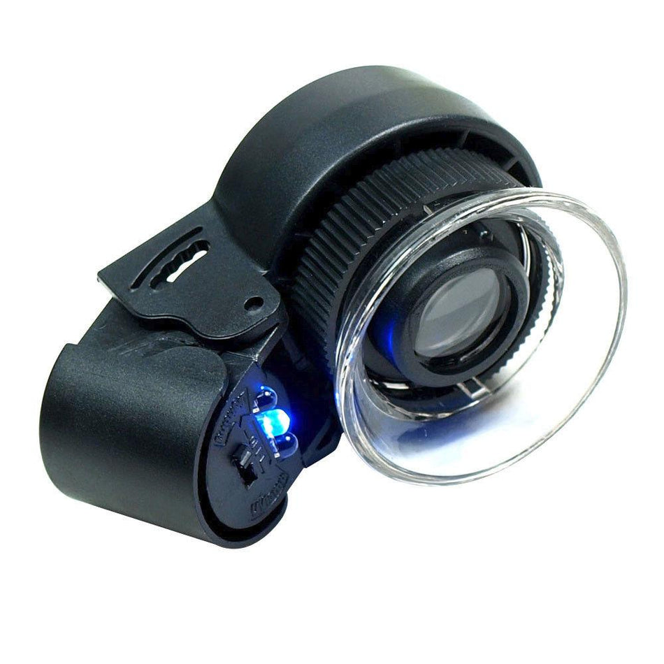 Mini 45X Lighted Jewelers Loupe Magnifier with LED & Fluorescence Lights